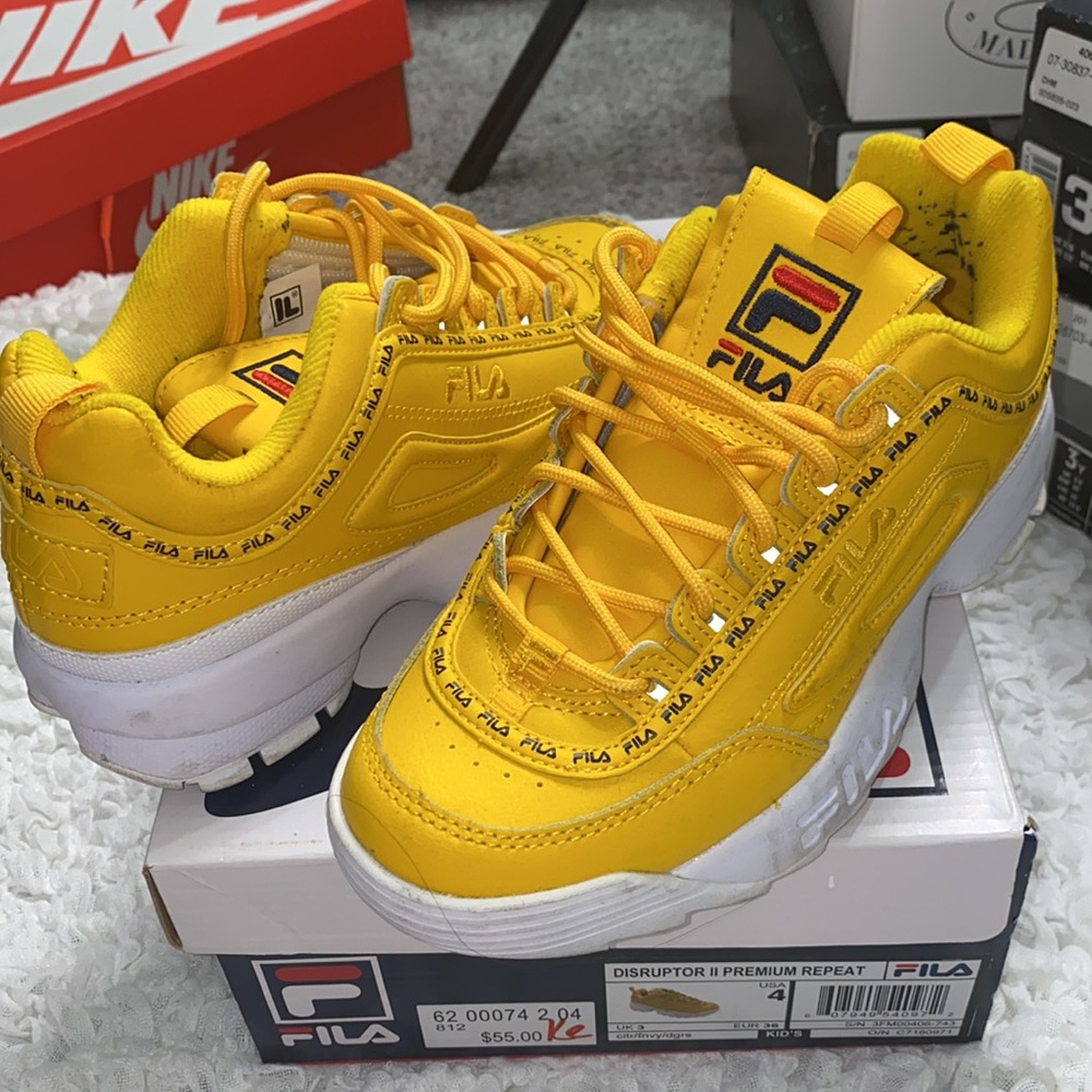 YELLOW FILA SNEAKERS